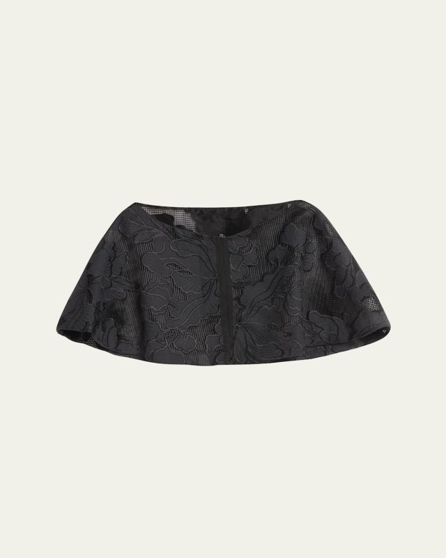 Guipure Lace Reversible Capelet